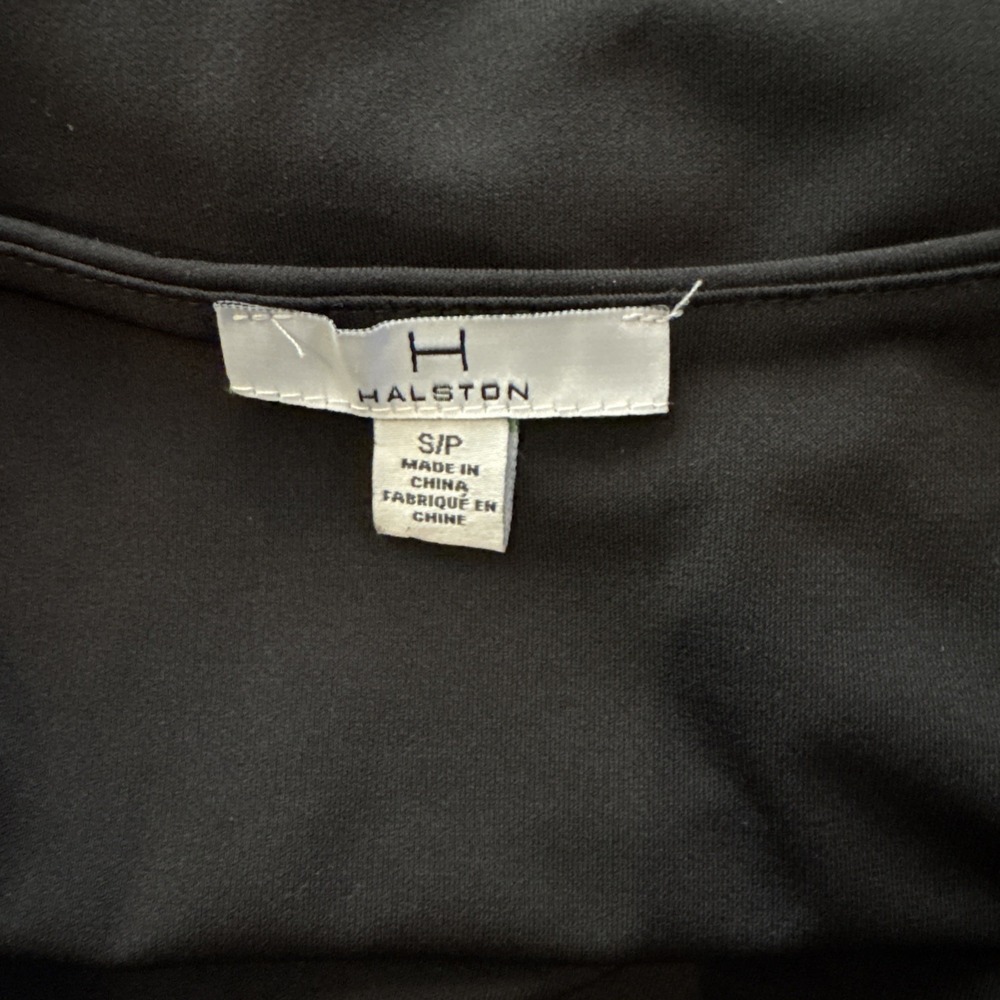 Halston Heritage size Small Black Twist Front Bateau Neck Gown maxi dress - Picture 10 of 12
